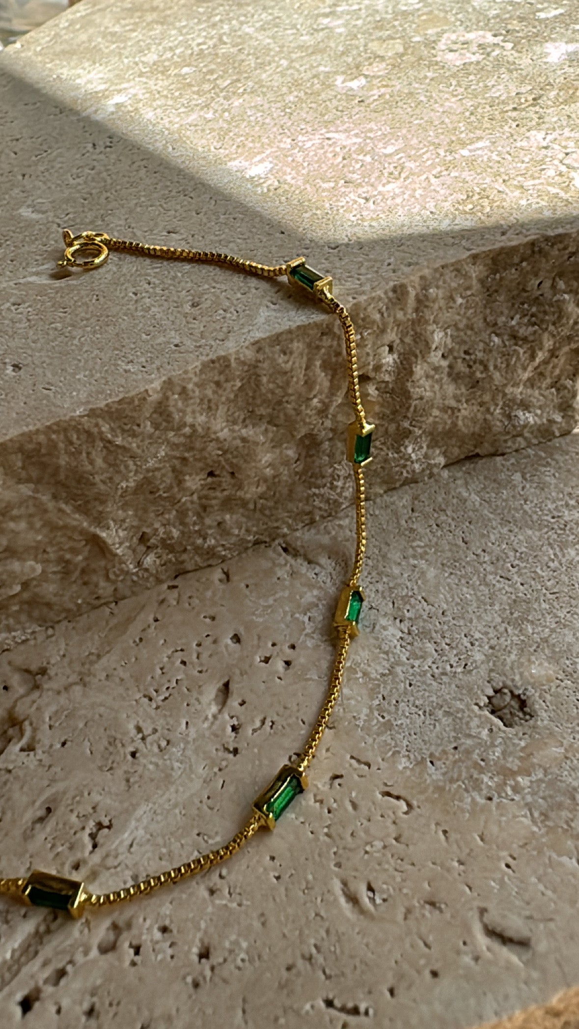 Emerald Baguette Bracelet