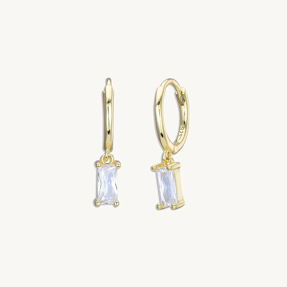 Baguette Hoop Earrings